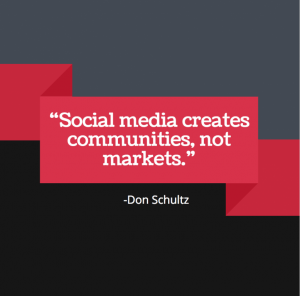 social media creates communities, not markets