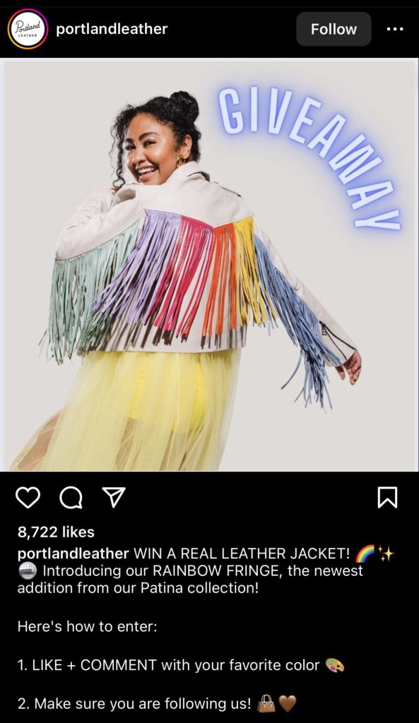 instagram contest example