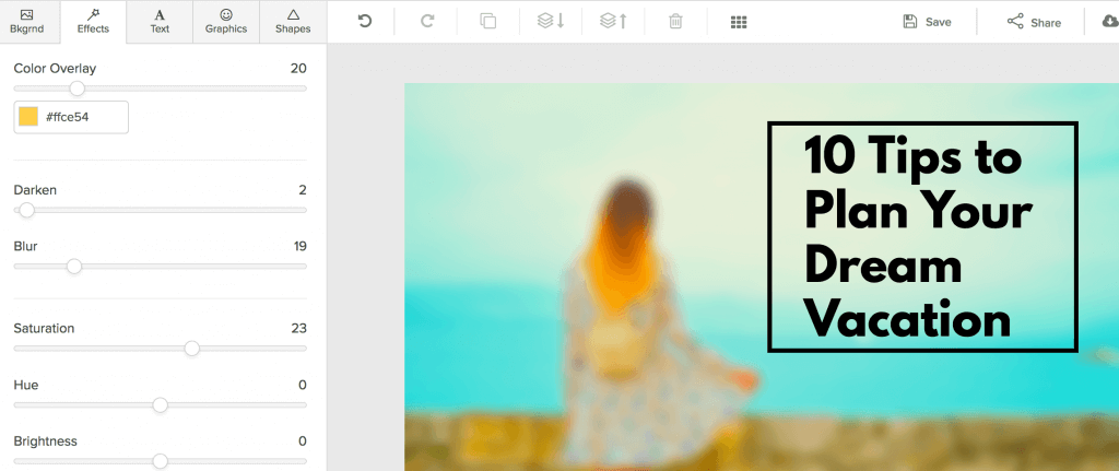 Snappa YT thumbnail editing features