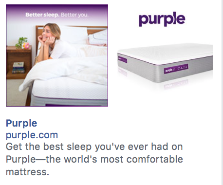 facebook right column ad example