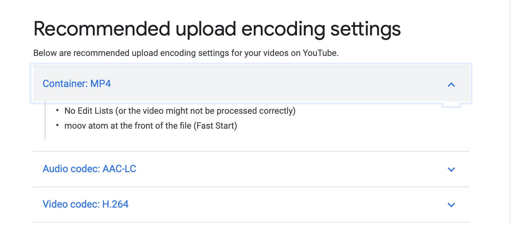best YouTube video format