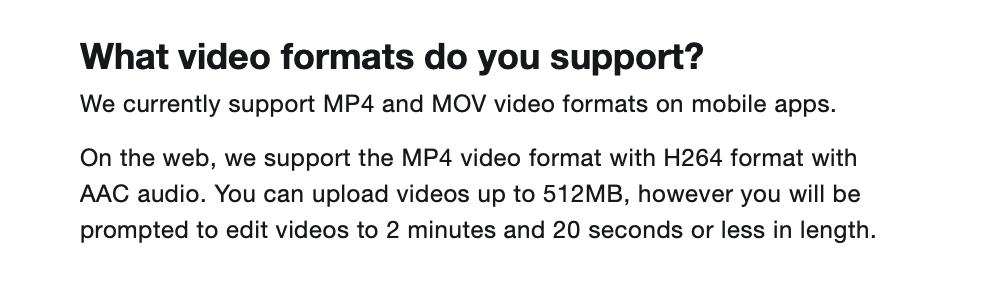 best Twitter video format