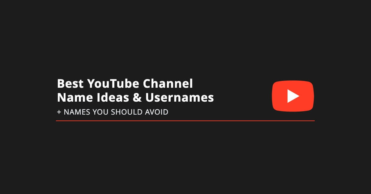 Best Youtube Channel Name Ideas Usernames To Avoid - good roblox channel names