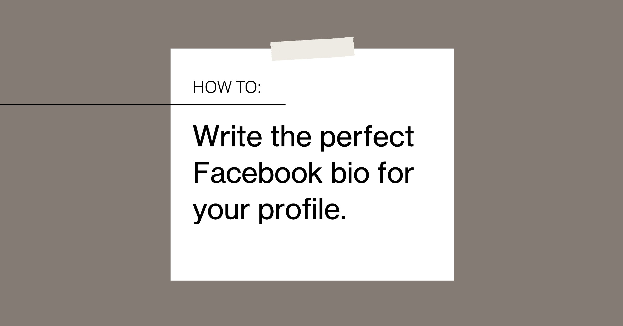 How to write a Facebook bio blog featured image