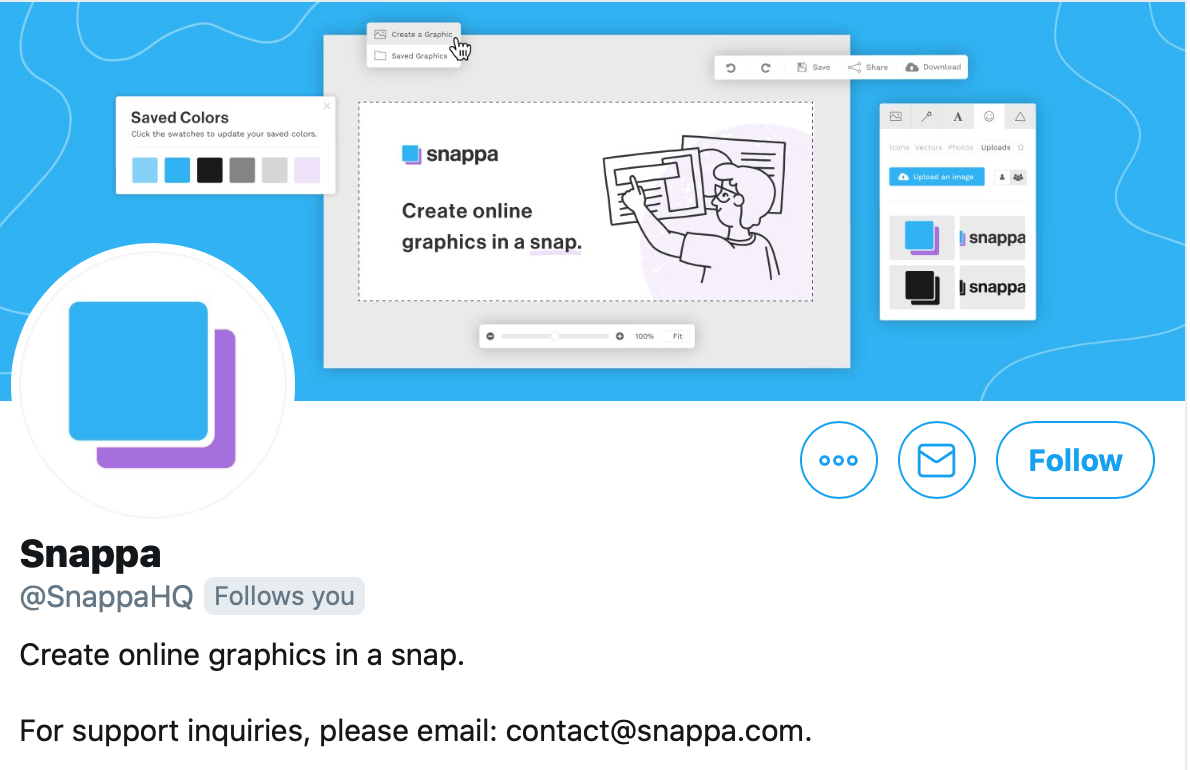 twitter display picture idea from Snappa