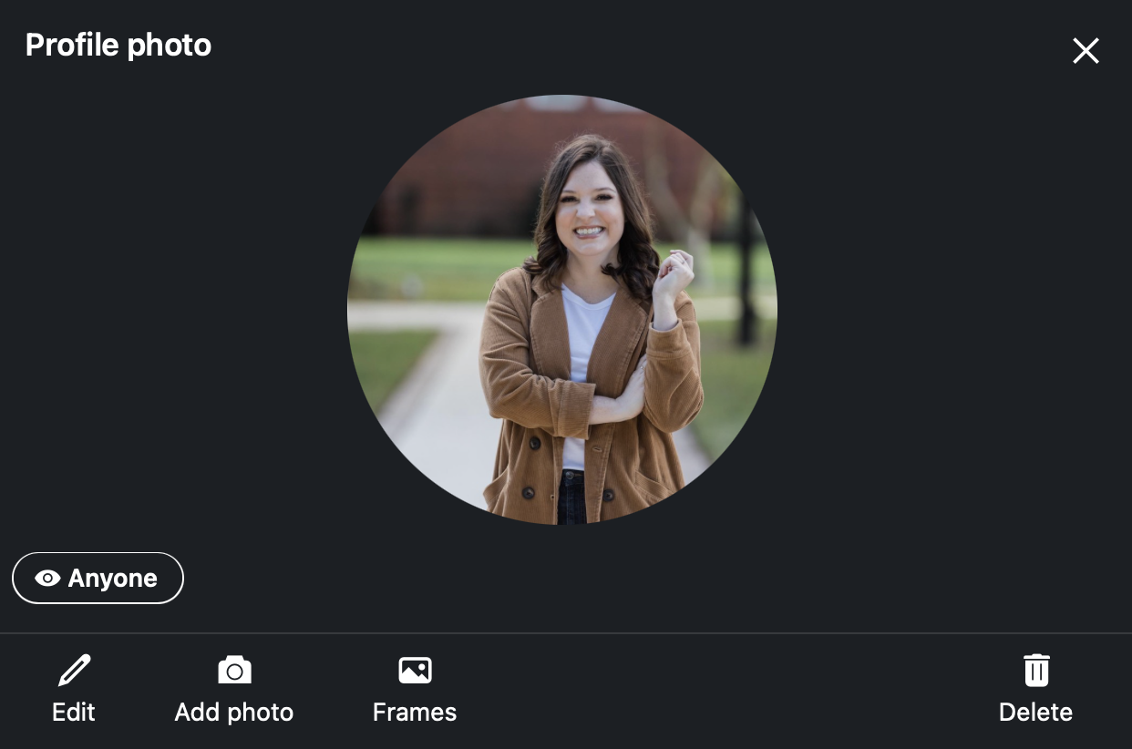 LinkedIn profile image crop